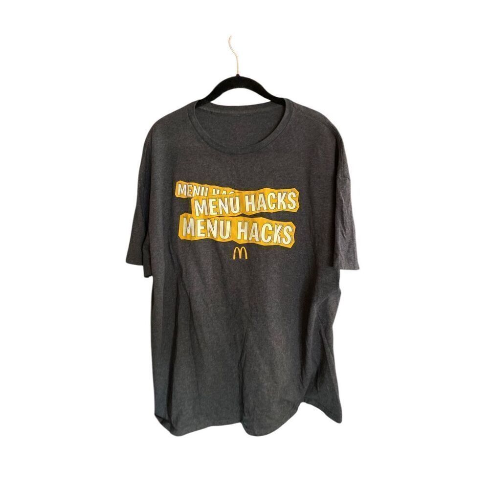 McDonald’s crew, great menu, hack, short sleeve T-shirt, size large